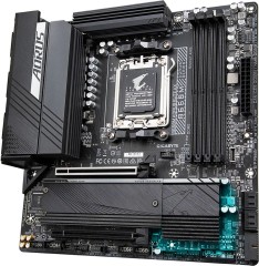 Материнская плата Gigabyte B650M AORUS ELITE AX Socket AM5 AMD B650 4xDDR5 mATX AC`97 8ch(7.1) 2.5Gg RAID+HDMI+DP