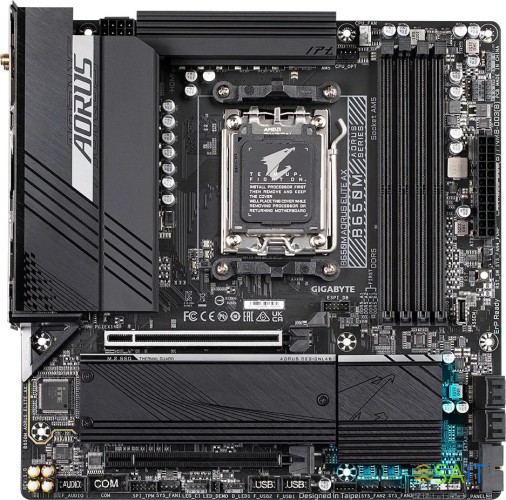 Материнская плата Gigabyte B650M AORUS ELITE AX SocketAM5 AMD B650 4xDDR5 mATX AC`97 8ch(7.1) 2.5Gg RAID+HDMI+DP