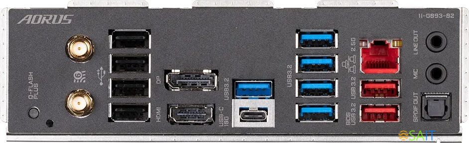 Материнская плата Gigabyte B650M AORUS ELITE AX SocketAM5 AMD B650 4xDDR5 mATX AC`97 8ch(7.1) 2.5Gg RAID+HDMI+DP