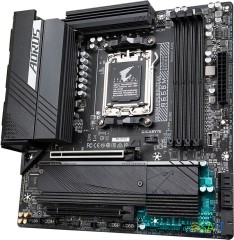 Материнская плата Gigabyte B650M AORUS ELITE AX SocketAM5 AMD B650 4xDDR5 mATX AC`97 8ch(7.1) 2.5Gg RAID+HDMI+DP