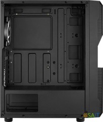 Корпус Aerocool Menace Saturn FRGB-G-BK-v1 черный без БП ATX 7x120mm 2x140mm 2xUSB3.0 audio bott PSU