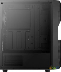 Корпус Aerocool Menace Saturn FRGB-G-BK-v1 черный без БП ATX 7x120mm 2x140mm 2xUSB3.0 audio bott PSU
