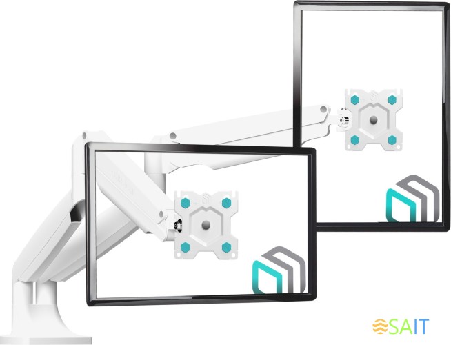 Кронштейн для мониторов Onkron G200 белый 13"-32" макс.18кг настольный поворот и наклон верт.перемещ.