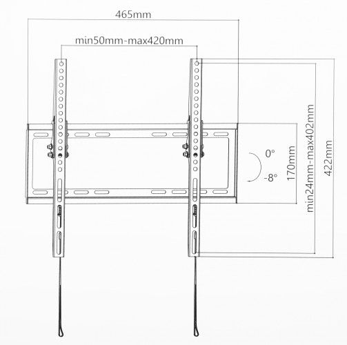 Кронштейн для телевизора Ultramounts UM832T черный 32"-55" макс.35кг настенный наклон