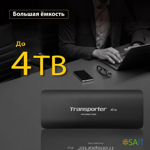 Накопитель SSD Patriot USB-C 512GB PTP512GPEC Transporter 2.5" черный