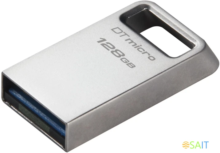 Флеш Диск Kingston 128GB DataTraveler Micro DTMC3G2/128GB USB3.2 серебристый