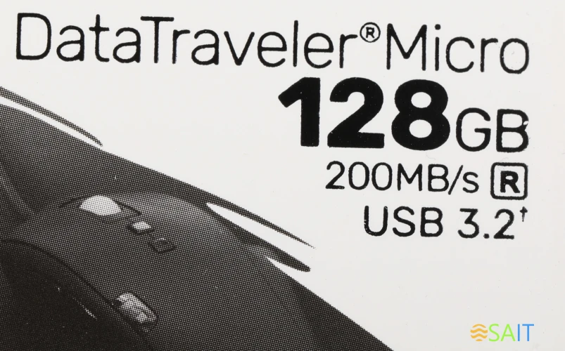 Флеш Диск Kingston 128GB DataTraveler Micro DTMC3G2/128GB USB3.2 серебристый