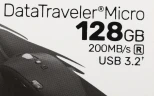 Флеш Диск Kingston 128GB DataTraveler Micro DTMC3G2/128GB USB3.2 серебристый