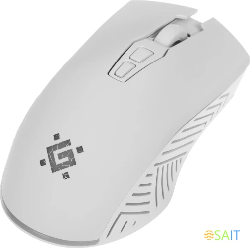 Мышь Defender Pandora GM-502 белый оптическая 3200dpi silent беспров. USB 6but (52502)
