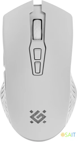 Мышь Defender Pandora GM-502 белый оптическая 3200dpi silent беспров. USB 6but (52502)