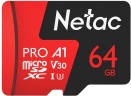 Флеш карта microSDXC 64GB Netac NT02P500PRO-064G-R P500 Extreme Pro + adapter