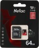Флеш карта microSDXC 64GB Netac NT02P500PRO-064G-R P500 Extreme Pro + adapter