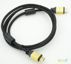 Кабель аудио-видео HDMI (m)/HDMI (m) 1.8м. феррит.кольца позолоч.конт. черный