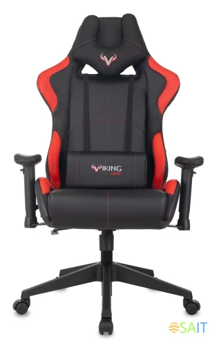 Кресло игровое Zombie VIKING 5 AERO черный/красный эко.кожа с подголов. крестов. пластик