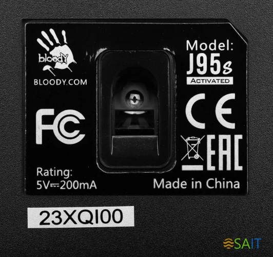 Мышь A4Tech Bloody J95s черный оптическая 8000dpi USB 9but (J95S STONE BLACK ACTIVATED)