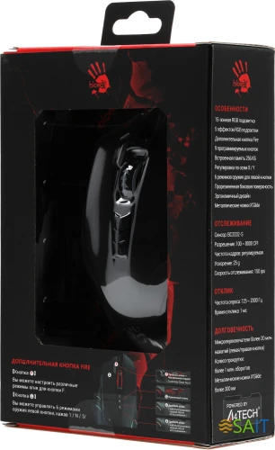 Мышь A4Tech Bloody J95s черный оптическая 8000dpi USB 9but (J95S STONE BLACK ACTIVATED)