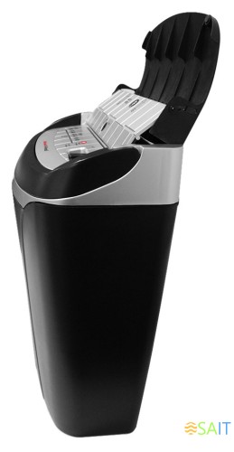 Шредер DoCash A-Feed черный с автоподачей (секр.P-4) фрагменты 8лист. 17лтр. пл.карты CD