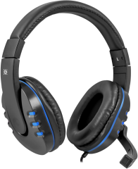 Defender Игровая гарнитура Warhead G-160 черный+синий, кабель 2,5 м Defender Warhead G-160
