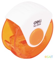 Точилка для карандашей ручная Deli E0554 1 отверстие пластик ассорти европодвес