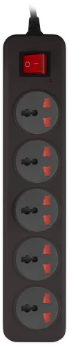 Сетевой фильтр Buro 500UNH-3-BG 3м (5 розеток) черный/серый (коробка)