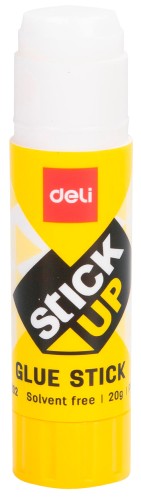 Клей-карандаш Deli EA20210 20гр корп.желтый ПВП дисплей картонный усиленный Stick UP