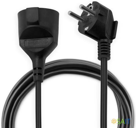 Сетевой удлинитель Buro BU-PS1.5/B 5м (1 розетка) черный (пакет ПЭ)