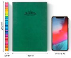 Блокнот Deli 3183GREEN 205х143мм искусст. кожа 112л зеленый