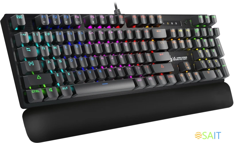 Клавиатура A4Tech Bloody B825R механическая черный USB for gamer LED (подставка для запястий) (B825R (RED SWITCHES))