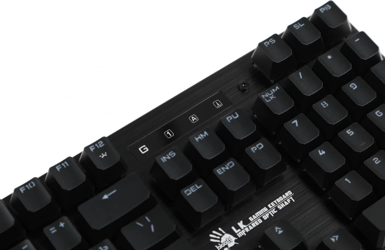 Клавиатура A4Tech Bloody B825R механическая черный USB for gamer LED (подставка для запястий) (B825R (RED SWITCHES))