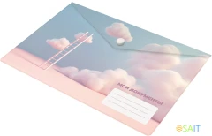 Конверт на кнопке Silwerhof CLOUD A5 непрозрачный пластик 0.25мм