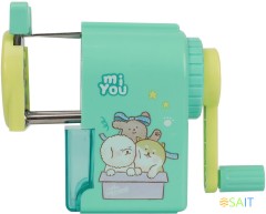 Точилка для карандашей механическая Deli E0641 miYou 1 отверстие пластик ассорти