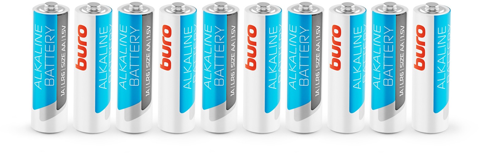 Батарея Buro Alkaline LR6 AA (10шт) коробка