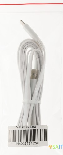 Кабель Premier 5-933RL45 2.0W USB (m)-USB Type-C (m) 2м белый пакет