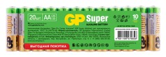 Батарея GP Super Alkaline 15A LR6 AA (20шт) спайка