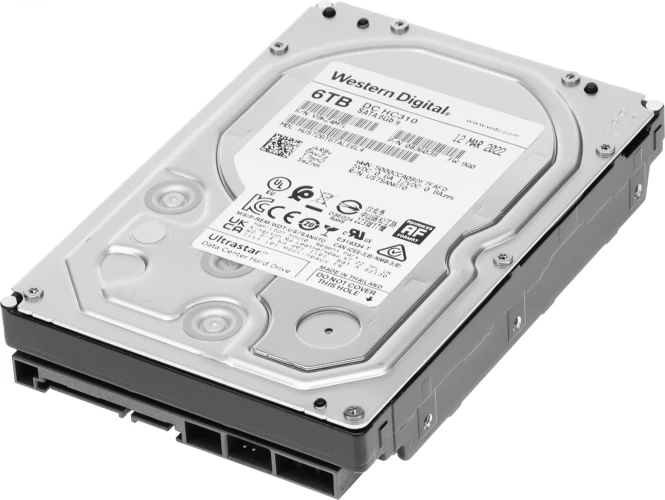 Жесткий диск WD SATA-III 6TB 0B36039\0B36535 HUS726T6TALE6L4 Server Ultrastar DC HC310 512E (7200rpm) 256Mb 3.5"