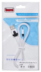 Кабель Buro BHP MICROUSB 1M FLAT USB (m)-micro USB (m) 1м белый плоский