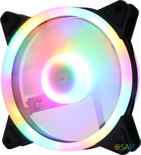 Вентилятор для корпуса GMNG GG-CF120FRGB2-PWMBK RGB 120х120x25 черный 4-pin 26дБ Ret