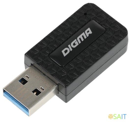 Сетевой адаптер Wi-Fi Digma DWA-AC1300C AC1300 USB 3.0 (ант.внутр.) 1ант.