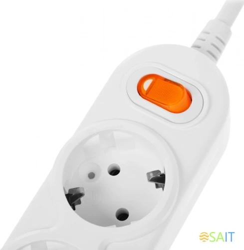 Сетевой удлинитель Powercube PC-1-3M 3м (3 розетки) белый (коробка)