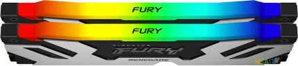 Память DDR5 2x48GB 6400MHz Kingston KF564C32RSAK2-96 Fury Renegade XMP RGB RTL Gaming PC5-51200 CL32 DIMM 288-pin 1.4В dual rank с радиатором Ret