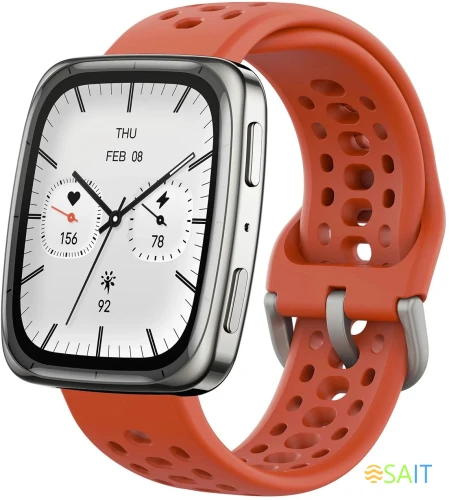 Смарт-часы Amazfit Active 2S A2440 1.75" AMOLED корп.серебристый рем.черный разм.брасл.:150-210мм (6972596108825)