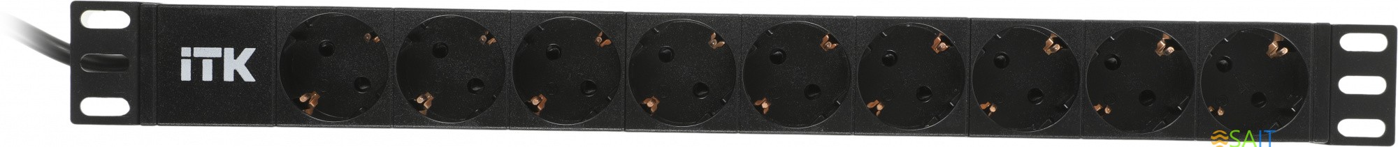Блок распределения питания ITK PH22-9D1-P гор.размещ. 9xSchuko базовые 16A Schuko 2м
