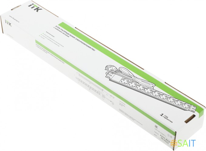 Блок распределения питания ITK PH22-9D1-P гор.размещ. 9xSchuko базовые 16A Schuko 2м