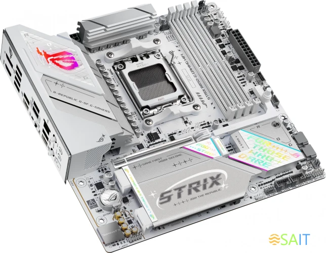 Материнская плата Asus ROG STRIX B850-G GAMING WIFI Socket AM5 AMD B850 4xDDR5 mATX AC`97 8ch(7.1) 2.5Gg RAID+HDMI+DP