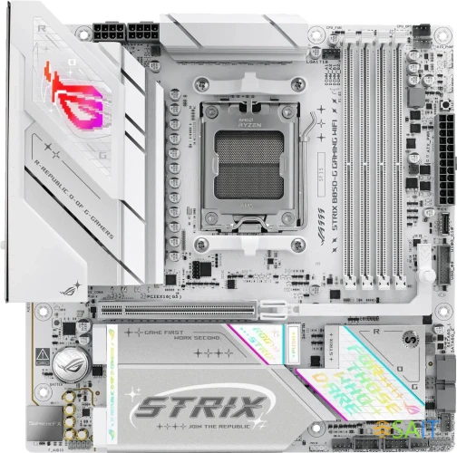 Материнская плата Asus ROG STRIX B850-G GAMING WIFI Socket AM5 AMD B850 4xDDR5 mATX AC`97 8ch(7.1) 2.5Gg RAID+HDMI+DP