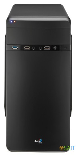 Корпус Aerocool Qs-180 черный без БП mATX 1x80mm 2xUSB2.0 1xUSB3.0 audio