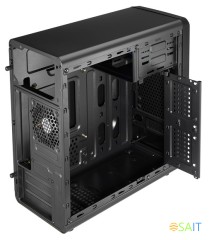 Корпус Aerocool Qs-180 черный без БП mATX 1x80mm 2xUSB2.0 1xUSB3.0 audio