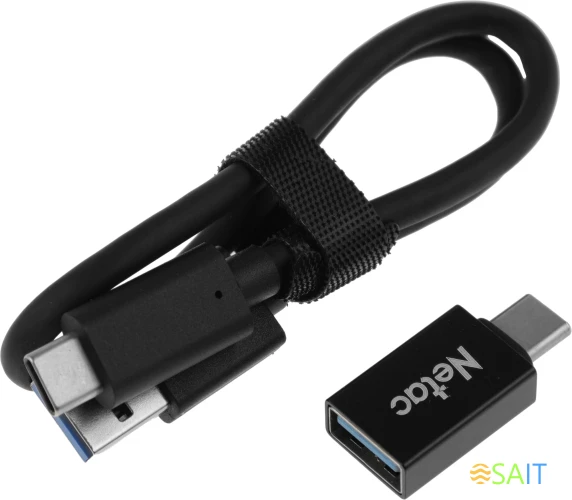 Накопитель SSD Netac USB-C 250Gb NT01ZSLIM-250G-32BK Z Slim 1.8" черный