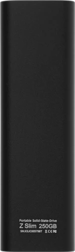 Накопитель SSD Netac USB-C 250Gb NT01ZSLIM-250G-32BK Z Slim 1.8" черный