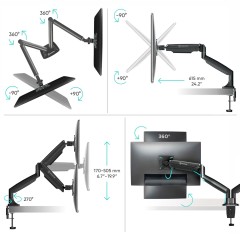 Кронштейн для мониторов Onkron G200 черный 13"-32" макс.18кг настольный поворот и наклон верт.перемещ.